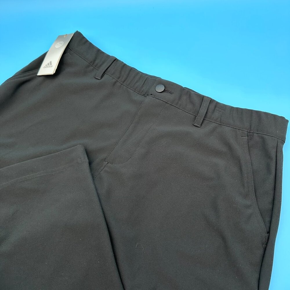 Adidas Men's Statement Warp Knit Tapered Cut Golf Pant, Size W34 x L34, Black